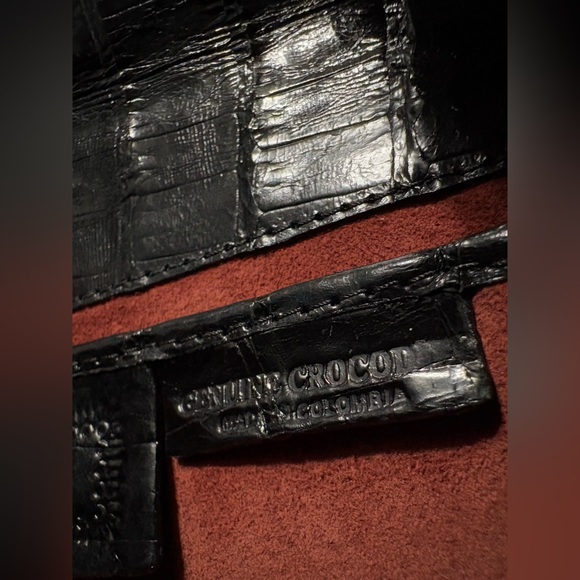 Nancy Gonzalez Black Crocodile Embossed Clutch - Picture 13 of 13